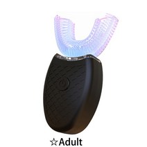 전동 무선 스마트 칫솔 음파 치아 성인 울트라 소닉 u자형 치아 클리너 충전식, CHINA_USB Black