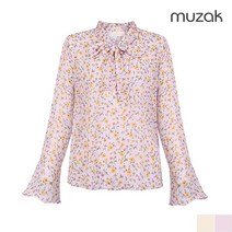 무자크 무자크 보타이 쉬폰 러블리 블라우스 (MI3WBL63)