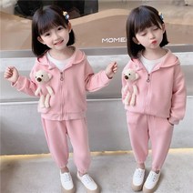 아짱)키즈여아 핑쿠베어상하세트(여아신상 상하세트 재고소진전까지 바로발송)
