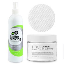 베럴왁싱 유분기제거 프리왁스 스프레이 그린티 400ml + 라몽 DIY 엠보싱 패드 70매입 세트, 1세트