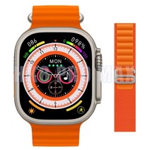 뮤직복싱기계HK8 프로 최대 스마트 워치 49mm 2.12 인치 AMOLED 화면 상쾌율 NFC Smartwatch 울트라 시리즈, 08 add alpine orange