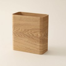 모던 심플 휴지통 사각 나무통, 월너트 라지 26.5X13X30CM