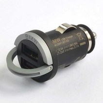 BMW NEW 듀얼 시거잭 usb차량용 2포트충전기소켓 차량, 블랙