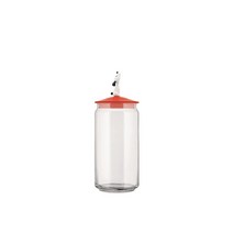 알레시 Alessi AMMI21 RO LulàJar 유리 소재의 개 사료용 병 열가소성 수지 뚜껑 포함 원 사이즈 레드 오렌지 498216