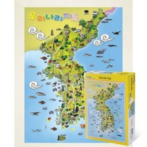퍼즐피플 지도 퍼즐 모음 직소퍼즐, 우리나라지도 500피스 액자포함(우드화이트), 500p