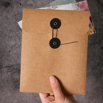 단추봉투(소) 5장/심플봉투 사진정리봉투 단추봉투, 4x6화이트