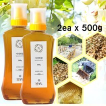 야생화꿀 잡화꿀 국내산 백운산 자연숙성 벌꿀 노고단향 천연벌꿀 500g, 2Ea, 2
