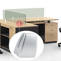 파티션 브라켓 칸막이 받침대 가구 부속 PVC 볼트체결 PC방 책상 가림판 가림막 차단막, 3)AL파티션브라켓/1243/양면