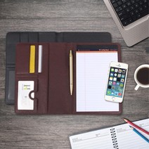 업무미팅 필기용품 a5 레자커버 리갈패드 메모노트 학교 메모지 사무용품 직장인, 블랙