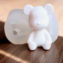 [버블빈] 석고방향제몰드-베어브릭몰드(중간사이즈-2D), 앉은베어브릭몰드