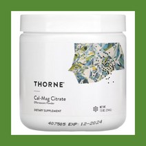 Thorne Research 쏜리서치 칼슘-마그네슘 구연산 발포성분말 214g 비타민C 글리신 Cal-Mag Citrate Effervescent Powder Vitamin C