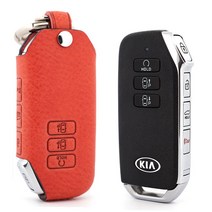 페레노 기아 K7 K8 EV6 쏘렌토 스포티지 셀토스 스마트키 가죽케이스 PK09, 미네르바복스 핑크