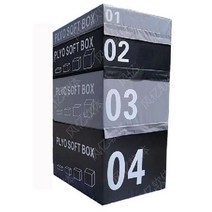 박스 점프 소프트웨어 트레이닝 체육관 어린이 폭발적인 점프력 포인원 콤비네이션 스텝 바디 피트니스, 검은 색과 회색 성인 점프 박스 (크기 90X75X15