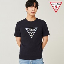 게스 남녀공용 레인보우 삼각 반팔티 MN2K9408