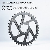 GOLDIX GXP 자전거 MTB 산악 자전거 30T32T34T36T38T Sram 1112S NX XX XO GX GXP11 단일 디스크 t 용 크라운 자전거 체인 링, 오프셋 6mm 32T
