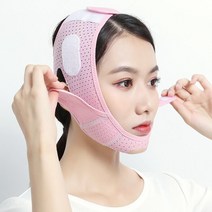 안면비대칭교정기 얼굴 비대칭 교정 페이스리프트 마스크 올인원 리프팅 문원선 지방흡입술 헴라인 붕대 작은 v 성형, 01 핑크
