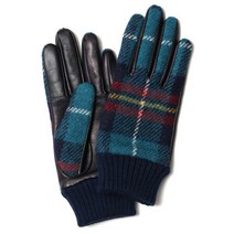 해리스 트위드 장갑 레이디스 스마트 폰 캐시미어 일본제 리브 첨부 글로브 가죽 이탈리아 램 가죽 그린 카키 녹색 Harris Tweed 여성 캐시미어 가죽 장갑 그녀 아내 겨울 선물 브랜드 국산 KURODA