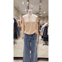 온앤온 와플조직 라운드 니트티