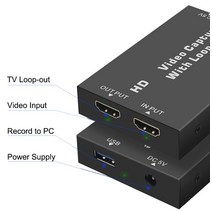 파워딜 Rullz-4K 비디오 캡처 카드 USB 2.0 게임 레코딩 플레이트 PS4 Ps5 스위치 카메라 녹화용 마이크, 03 XH Loop