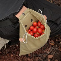 휴대용 접이식 파우치 벨트 주머니 자전거 등산 낚시 자전거 농사 농장 차박 백패킹 지주팩 카라비너, 브라운