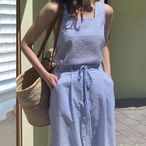 [에이진] 스트라이프 시어서커 투피스 세트