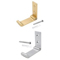 2 팩 알루미늄 합금 접이식 벽 코트 가운 가방 걸이 후크 주최자, 75x25x75mm, 실버+골든