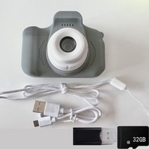 폴라로이드카메라 십대 디지털 카메라 18mp 빈티지 사진 레코더 2 인치 IPS 스크린 미니 셀파일 720P HD 레, 09 GREY-32G