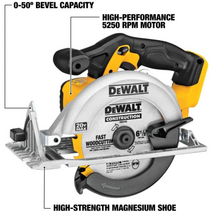 미국 디월트 20V 무선 충전 전동 전기 원형톱 본체만 DEWALT DCS391B, 본체