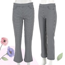 서로사 여성 하운드체크부츠컷팬츠 엄마옷 봄바지 마담 효도바지 고무줄 밴딩바지 작업복일자핏 간절기바지 아줌마바지 사계절바지 데일리바지