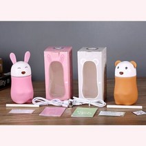 자동차 컵홀더 귀여운 무드등 캐릭터 고급 가습기, (판매:배나트리) 브라운