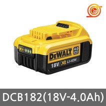 디월트 DCB182 리튬이온배터리 18V 4.0AH 잔량체크 DCF887 DCD996호환, 1개