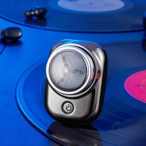 Pealy 면도기 미니 전기면도기 3엽 칼날 LED블루 라이트 49g Type-C충전, 블랙