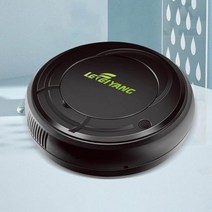 자취방 원룸 로봇형 청소기 자동 리모컨 로봇 진공 2000PA 강력한 흡입 스마트 청소기 입자 애완 동물 머리카락 대리석 바닥 코너 타일, Black