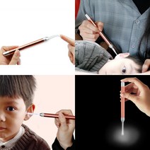 마트498 2WAY LED귀이개(로즈골드) 귀청소 귀지제거 귀지제거기 귀청소기 귀가먹먹할때 귀가려움