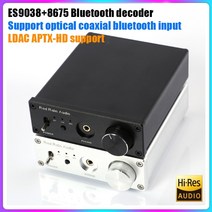 블루투스DAC rod rain audio es9038q2m dac qcc5125 블루투스 5.0 dac 보드 aptx-hd ldac hifi 사운드 디코더 csr8675 수신기, 검은색