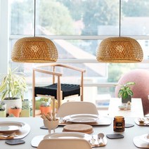 공간조명 테리아 라탄 1등 LED 펜던트 식탁조명 화이트 특대 사이즈 60cm, 화이트 특대 + LED 4W 에디슨 소/골드코팅 노란불