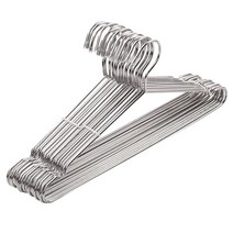 10pcs 헤비 듀티 스테인레스 스틸 옷걸이 3mm 두꺼운 금속 옷걸이, 32cm