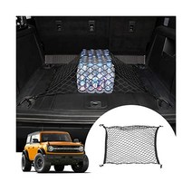 FIILINES Cargo Net과 호환 가능 2021 2022 2023 Ford Bronco 포드 브롱코 4 도어 모델 트렁크 보관함 수하물 그물화물 액세서리 Black with