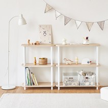 메종드꼼마 베스토 조립식 선반 600800 3단, 우드 화이트