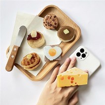 브런치 프린팅 아크릴 그립톡 거치대, 브런치폰톡_팬케이크