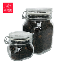 분쇄 원두 보관 통 과일 매실 청 유리 용기 요거트 푸딩 피도 병 잼통 유리자, 블루, 1500ml