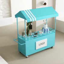 마차매대 이동식 플리마켓 진열대 접이식 판매대 야시장, 암레스트120x60x190블루