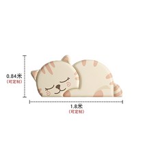 침대 벽쿠션 침대벽 매트 가드 아기 놀이방 범퍼 쿠션 울타리 방 부드러운 머리판 배경 벽 다시 충돌 방지 벽 스티커 만화, 잠자는 고양이 폭 1.8미터  높이 0.84미터