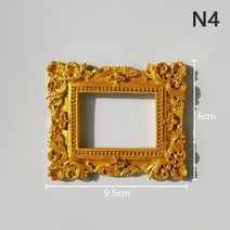 작은 사이즈 납골당 봉안당 액자 Ins 황금 복고풍 사진 프레임 사진 소품 프레임, n4