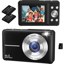 폴라로이드카메라 디지털 카메라 충전식 16x 줌 컴팩트 FHD 1080P 44MP 초보자 사진 위한, 02 with 32G Card