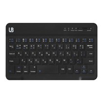 UB BK1 휴대용 무선 블루투스 키보드 슬림형, 스몰, 블랙