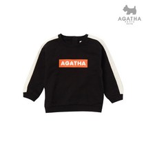 아가타키즈 소매배색드롭숄더맨투맨(A9FT9T04_BK)