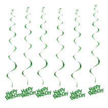 파티룸 인테리어 소품 6pcs 생일 축하 스타 나선형 펜던트 천장 화환 pvc 소용돌이 배너 생일 파티 홈 거실 장식, b08