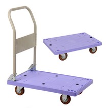 벨리체 카트 달리 (무소음카트 운반카 구루마 대차 끌차 핸드카 리어카 엘카), 벨리체카트 (핸들O)-VIOLET(보라색), 대(540x850x860mm), 회전형 4개