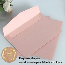 생일 결혼 세례 바 미츠바 파티 초대장 카드 용품 봉투 리본 포함 반짝이 청첩장 10 개, 10개, Pink Envelop